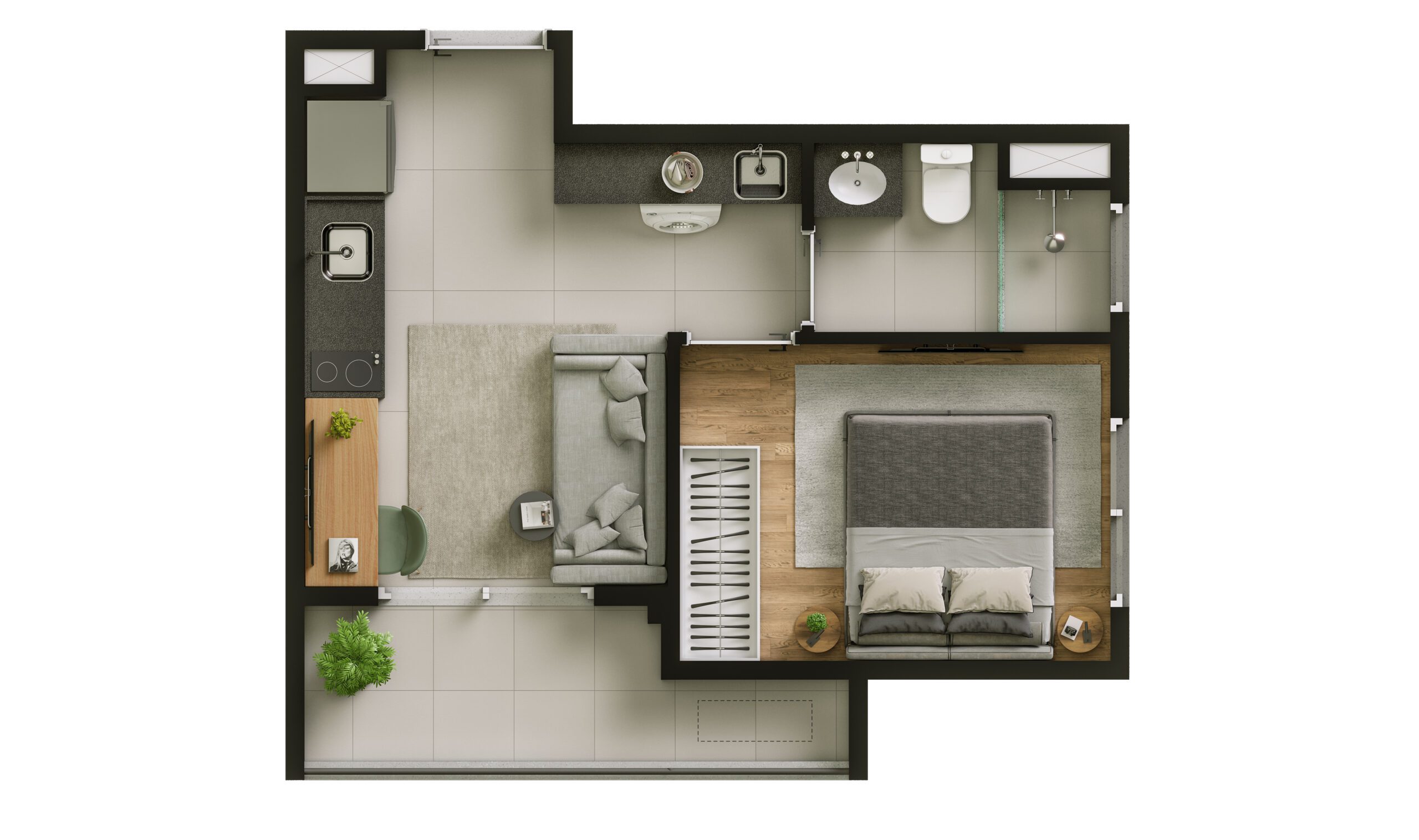 Apartamento à venda com 29m², 1 quarto sem vaga - 23