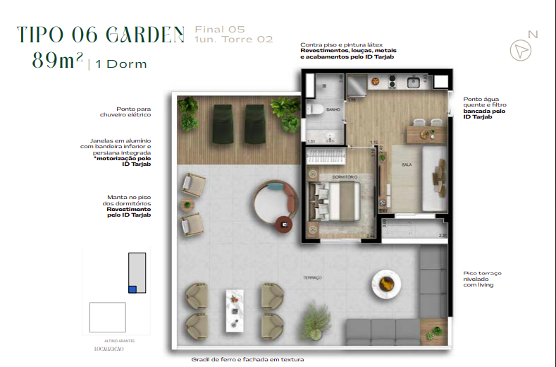 Apartamento à venda com 89m², 1 quarto sem vaga - 26