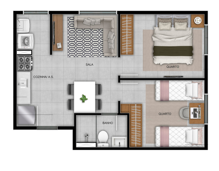 Apartamento à venda com 39m², 2 quartos sem vaga - 8