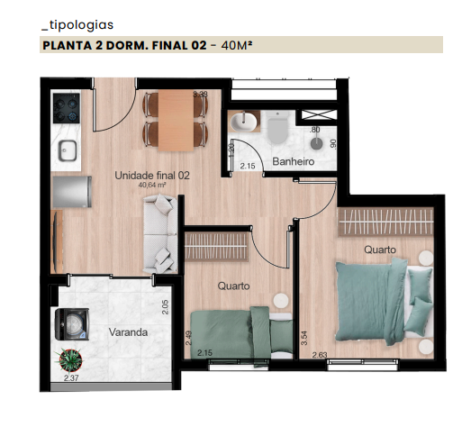 Apartamento à venda com 40m², 2 quartos sem vaga - 11