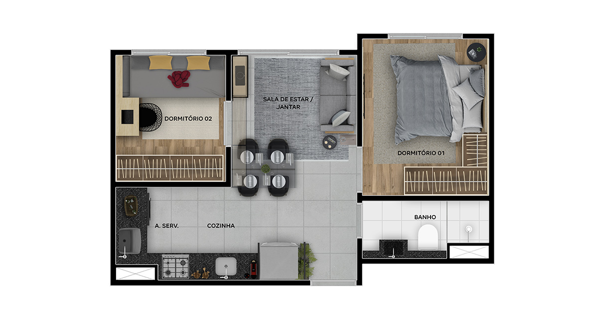 Apartamento à venda com 31m², 2 quartos com vaga - 16