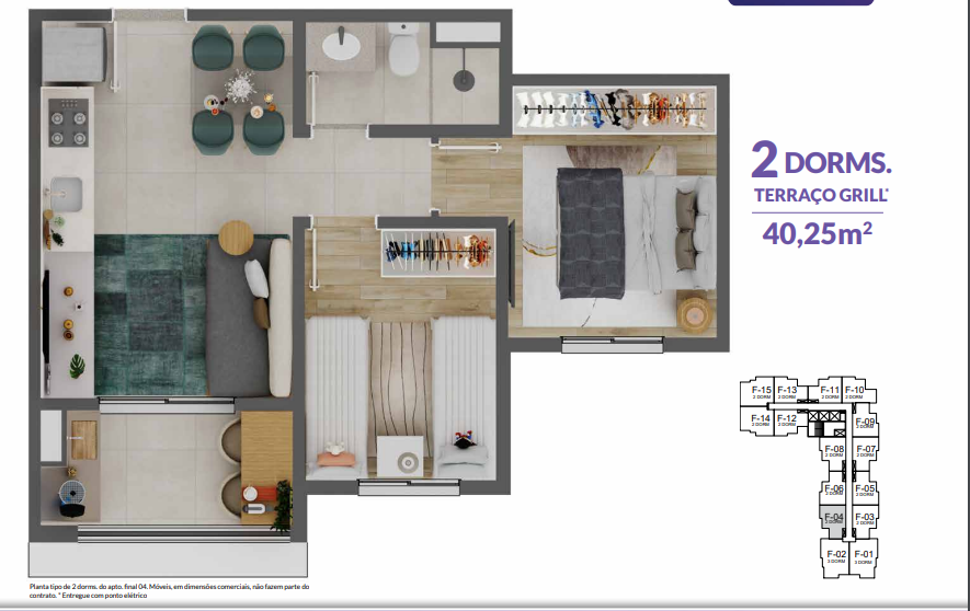 Apartamento à venda com 40m², 2 quartos com vaga - 28