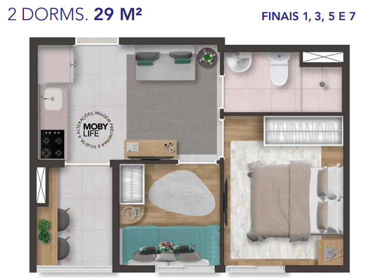 Apartamento à venda com 31m², 2 quartos sem vaga - 10