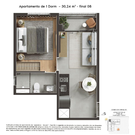 Apartamento à venda com 30m², 1 quarto sem vaga - 9