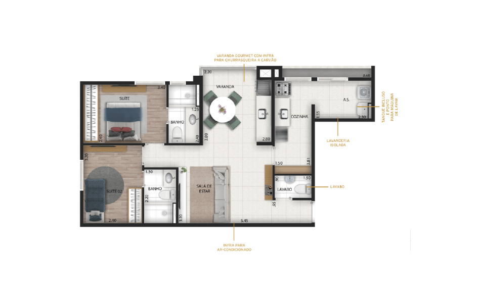 Apartamento à venda com 64m², 2 quartos com vaga - 9