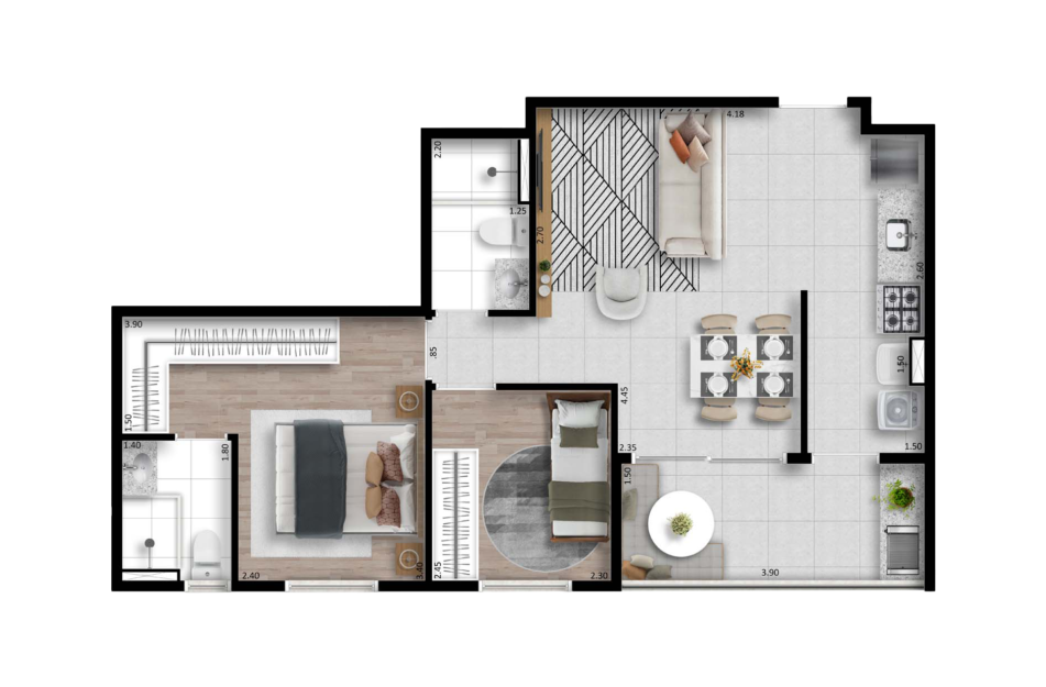 Apartamento à venda com 54m², 2 quartos com vaga - 13