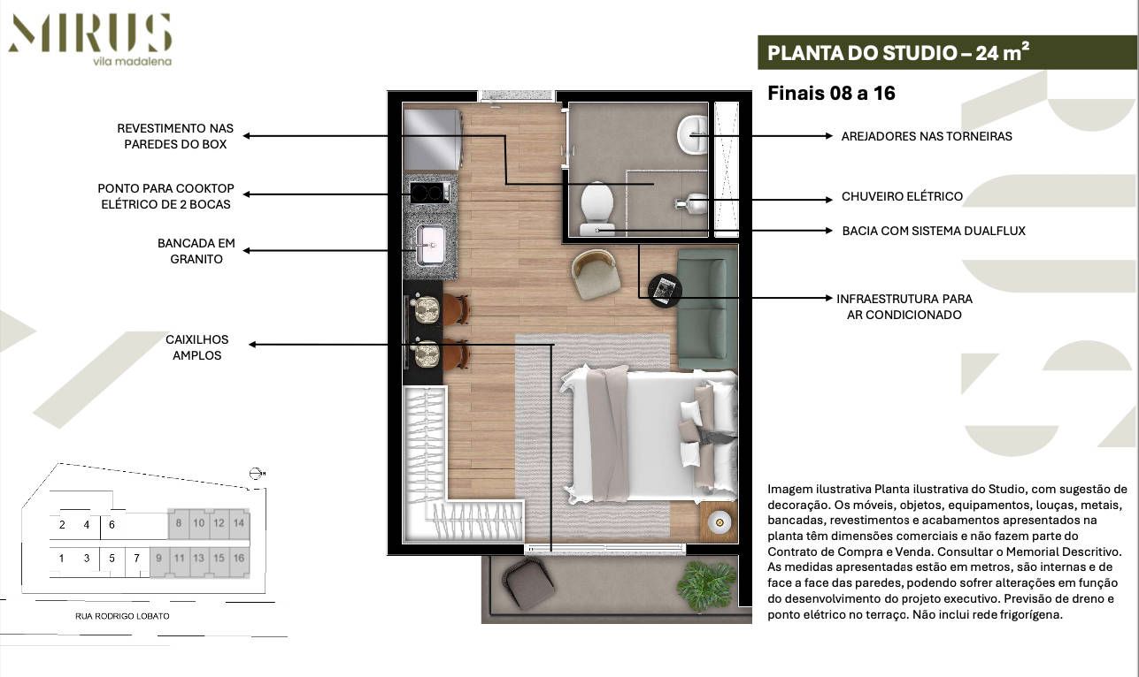 Studio à venda com 24m², 0 quartos sem vaga - 21