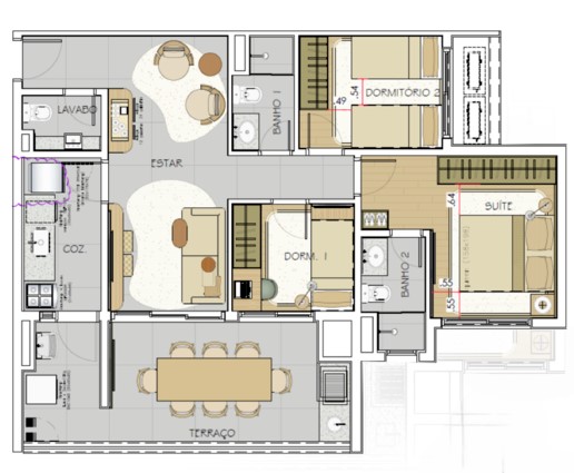 Apartamento à venda com 88m², 3 quartos com vaga - 31
