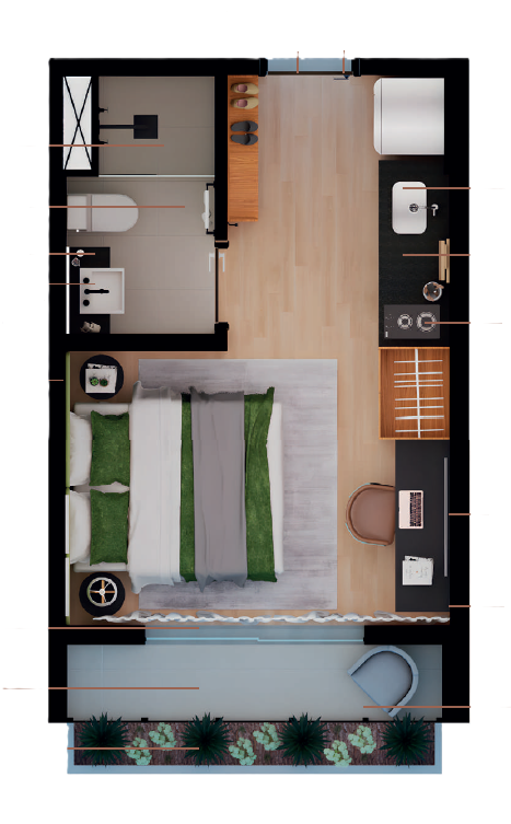 Studio à venda com 22m², 0 quartos sem vaga - 12