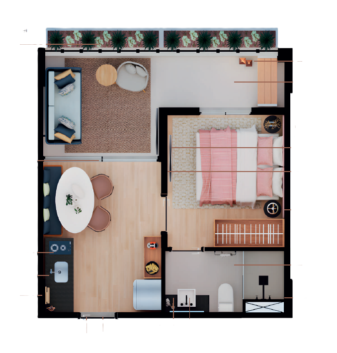 Apartamento à venda com 35m², 1 quarto sem vaga - 12
