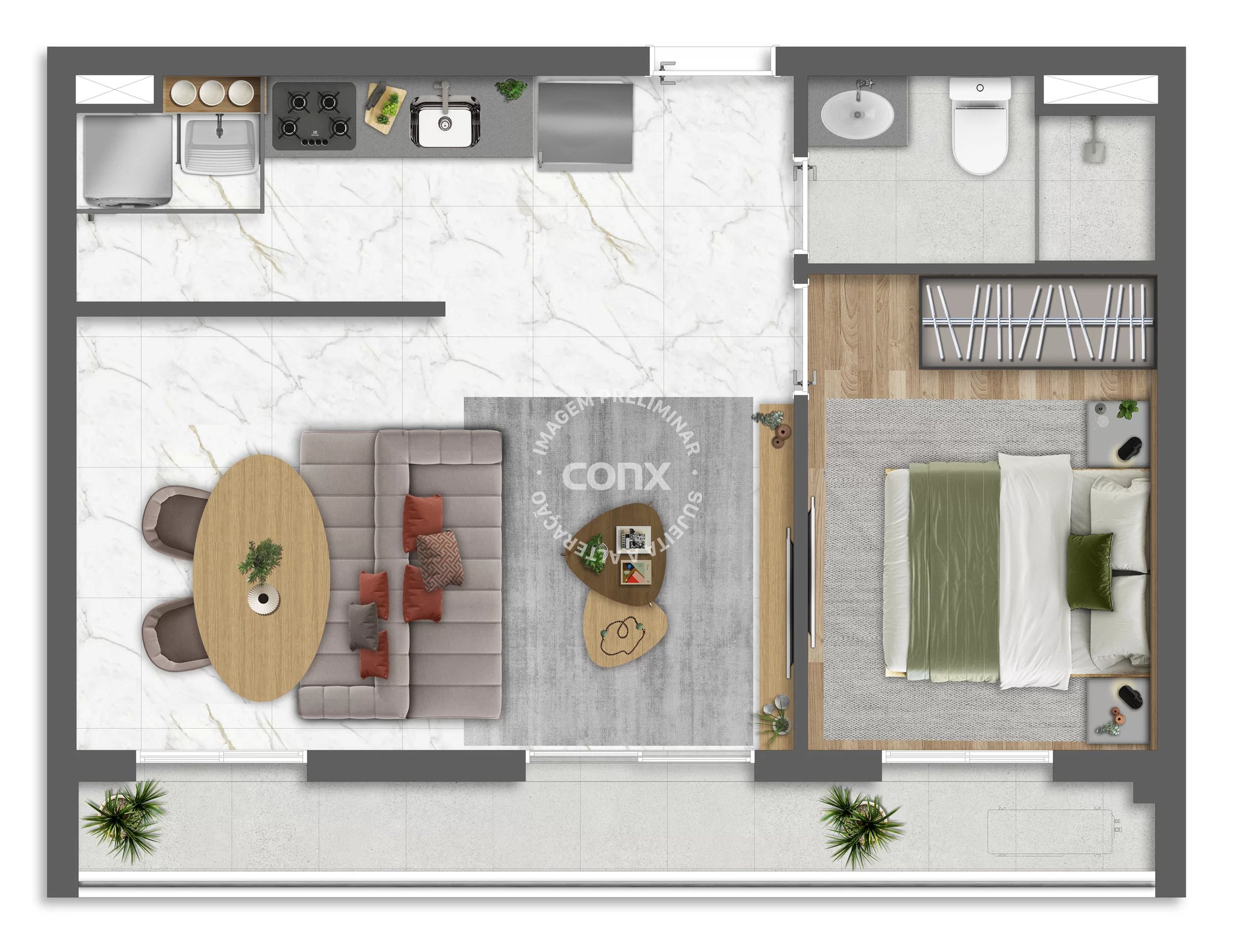 Apartamento à venda com 44m², 2 quartos sem vaga - 18