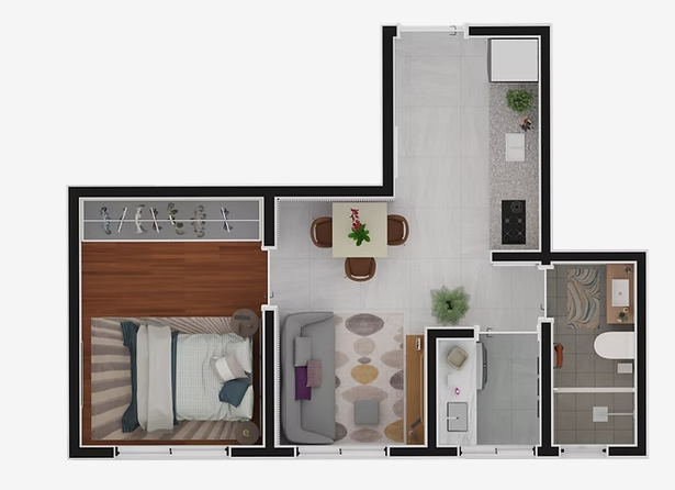 Apartamento à venda com 29m², 1 quarto sem vaga - 10
