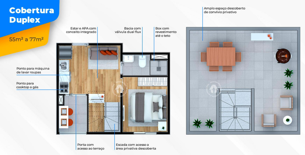 Apartamento à venda com 57m², 1 quarto sem vaga - 29