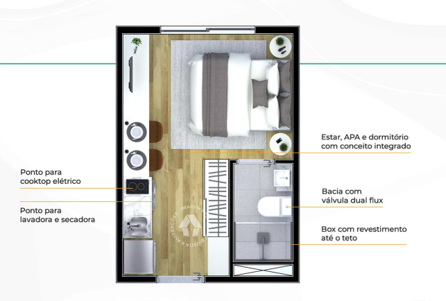 Studio à venda com 16m², 0 quartos sem vaga - 32