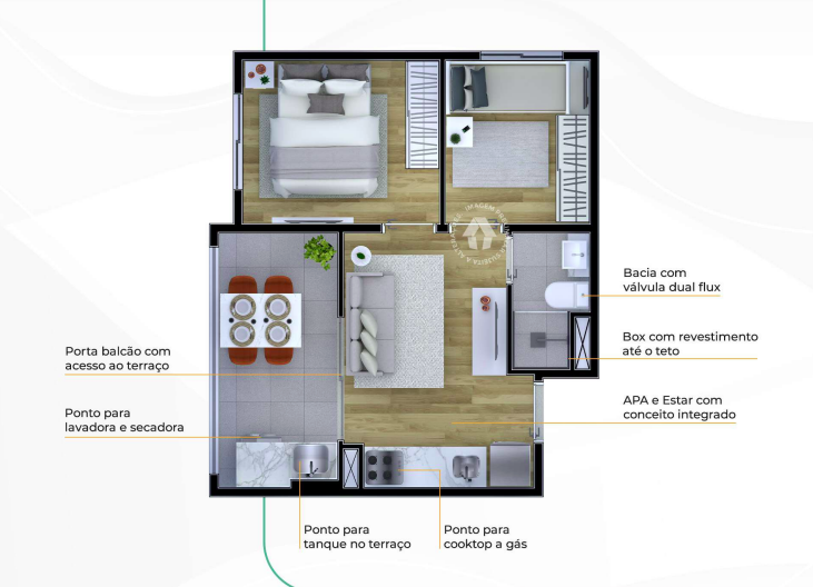 Apartamento à venda com 36m², 2 quartos sem vaga - 32