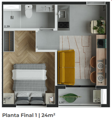 Studio à venda com 24m², 0 quartos sem vaga - 27