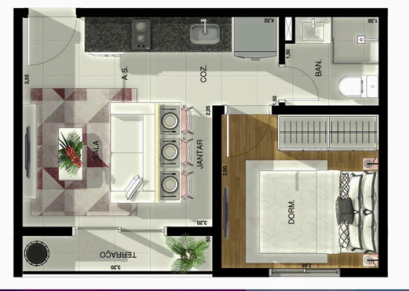Apartamento à venda com 27m², 1 quarto sem vaga - 19