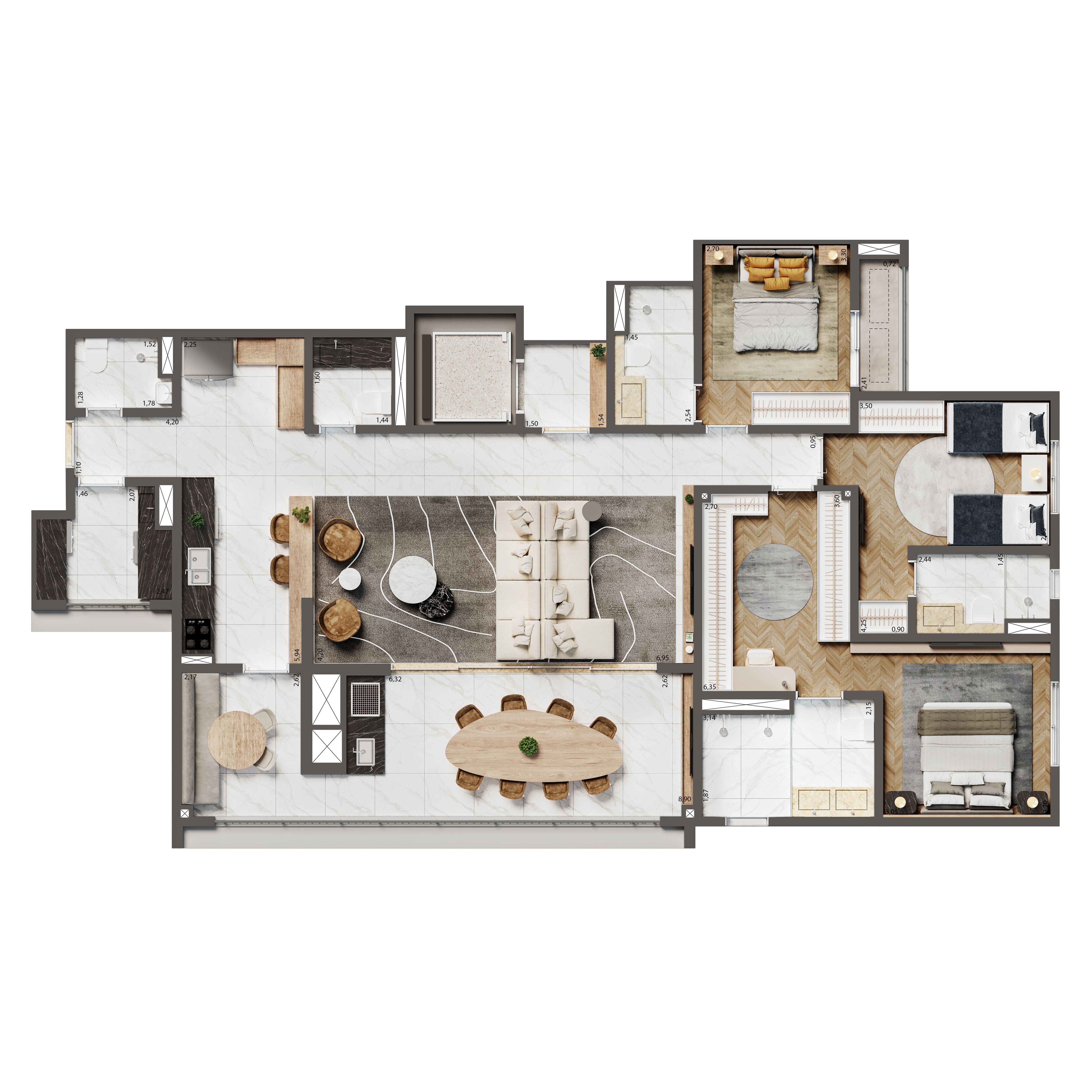 Apartamento à venda com 156m², 3 quartos com vaga - 11