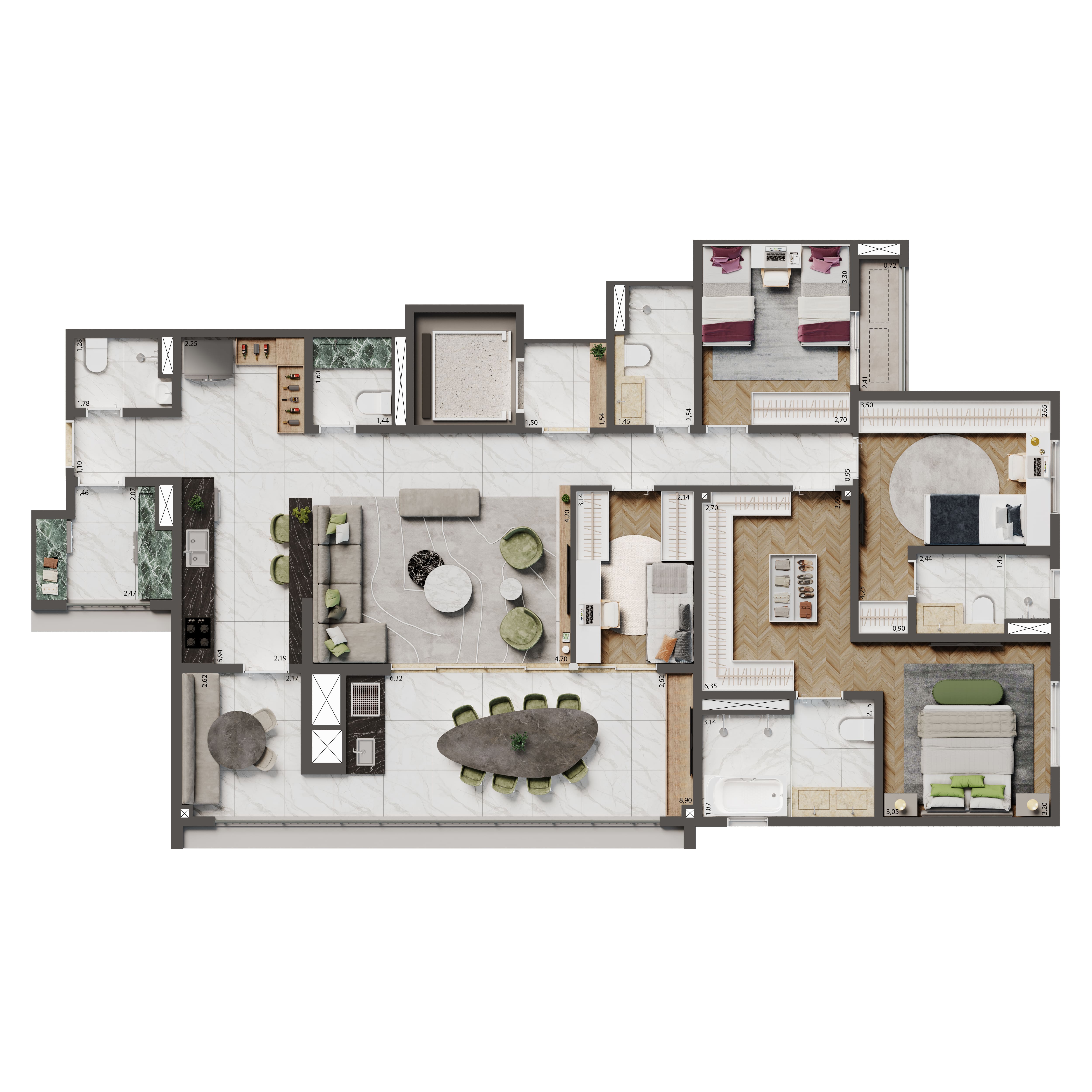 Apartamento à venda com 156m², 4 quartos com vaga - 11