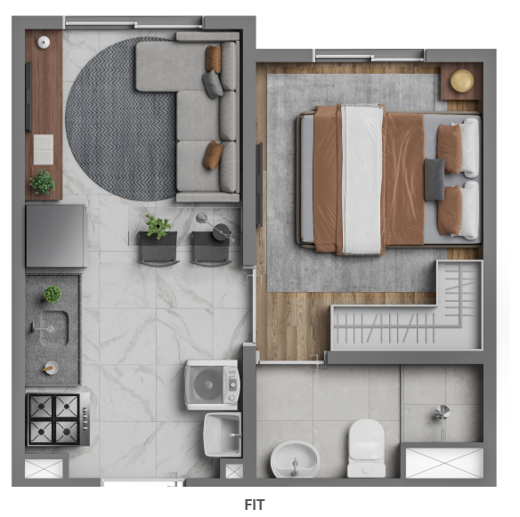 Apartamento à venda com 24m², 1 quarto sem vaga - 12