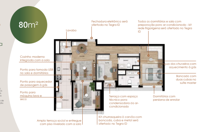 Apartamento à venda com 80m², 2 quartos com vaga - 32
