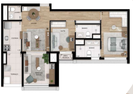 Apartamento à venda com 80m², 2 quartos com vaga - 33