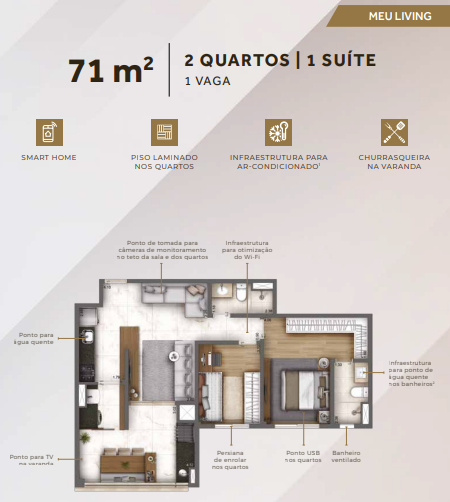 Apartamento à venda com 71m², 2 quartos com vaga - 15