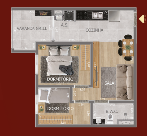 Apartamento à venda com 52m², 2 quartos com vaga - 11