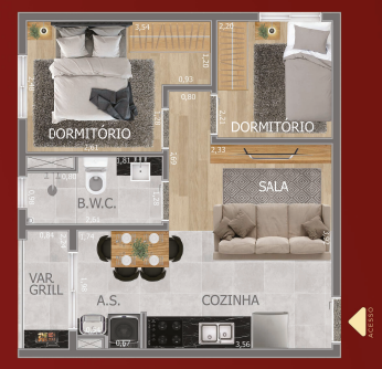 Apartamento à venda com 40m², 2 quartos com vaga - 11