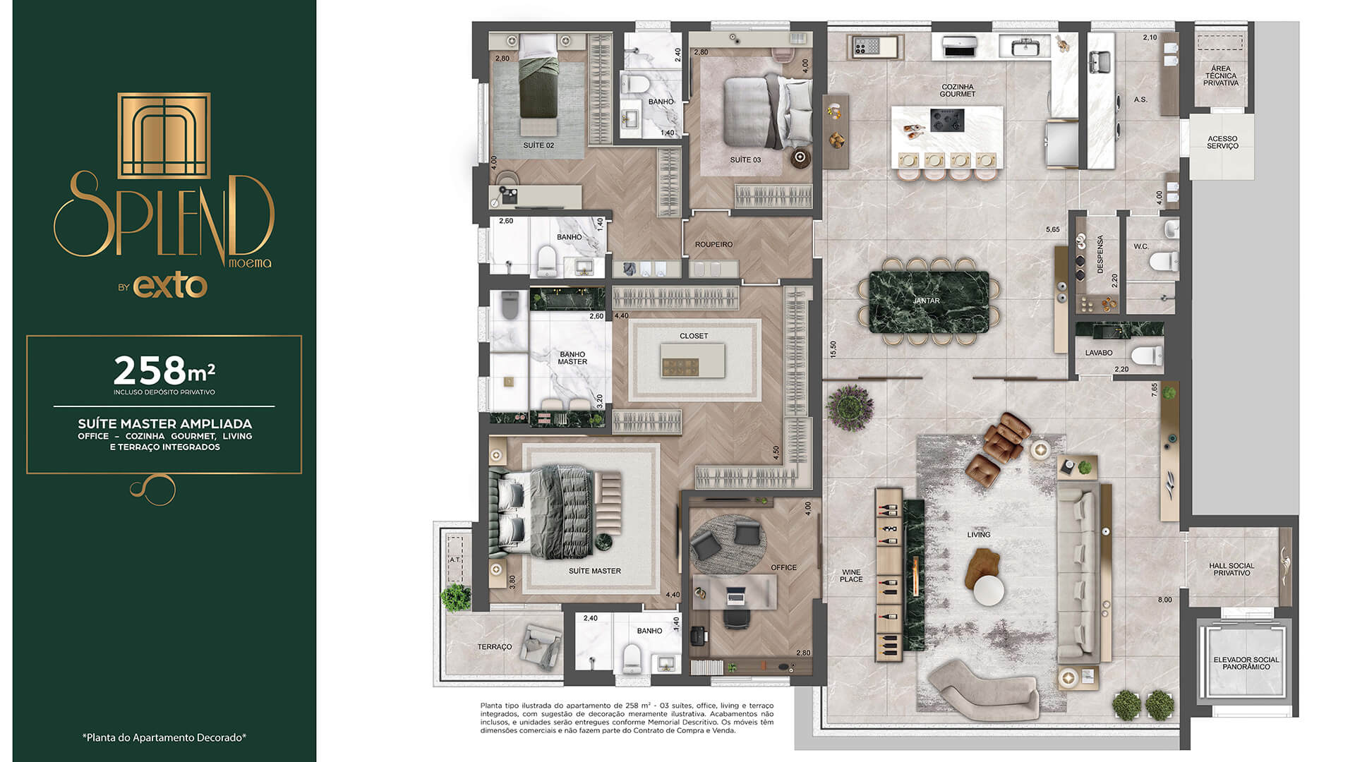 Apartamento à venda com 258m², 4 quartos com vaga - 22