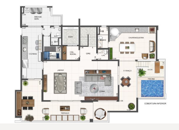 Apartamento à venda com 284m², 4 quartos com vaga - 16