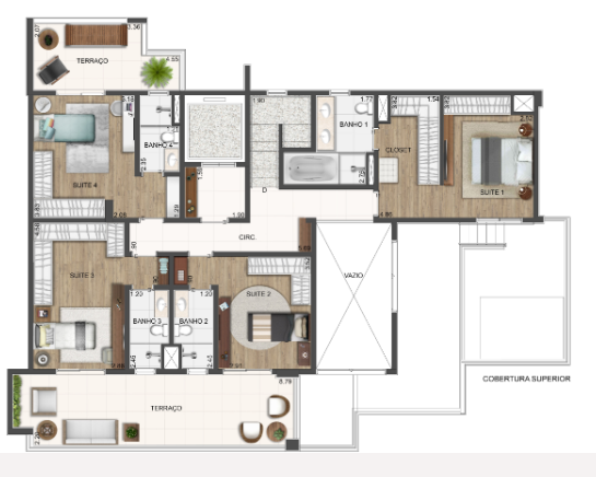 Apartamento à venda com 284m², 4 quartos com vaga - 15