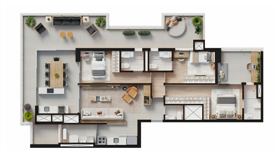 Apartamento à venda com 180m², 3 quartos com vaga - 21