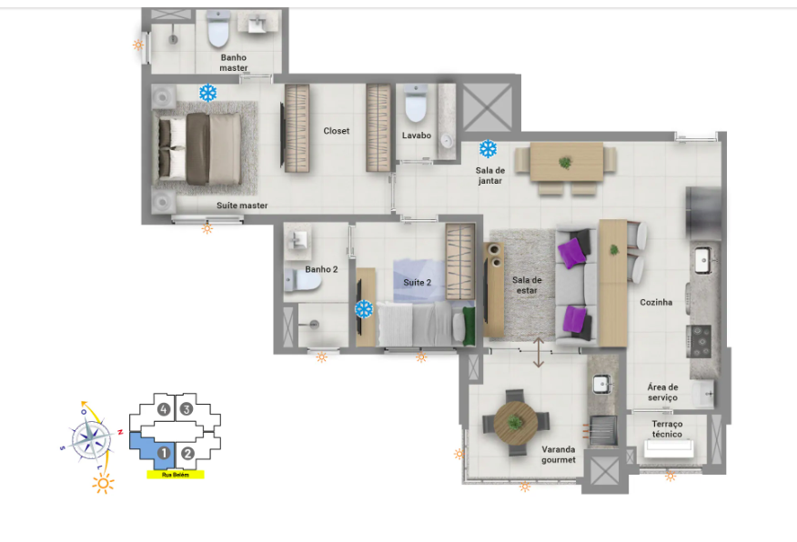 Apartamento à venda com 72m², 2 quartos com vaga - 9