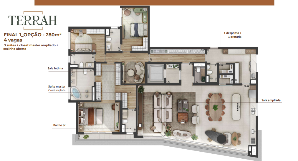 Apartamento à venda com 280m², 3 quartos com vaga - 16