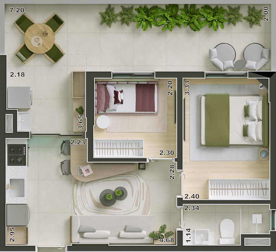 Apartamento à venda com 53m², 2 quartos sem vaga - 24
