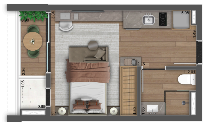 Studio à venda com 30m², 0 quartos sem vaga - 27