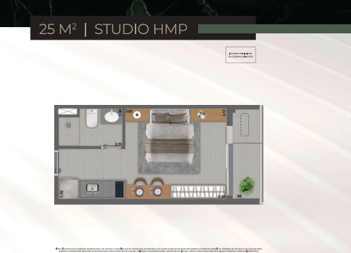 Studio à venda com 25m², 0 quartos sem vaga - 19