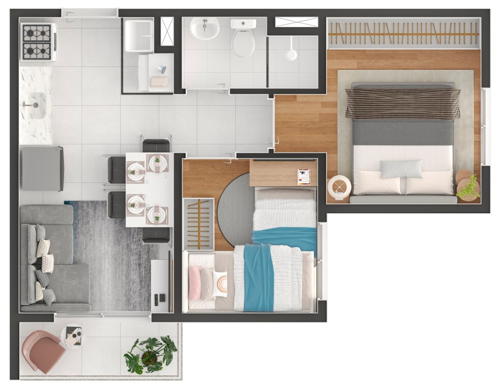 Apartamento à venda com 32m², 2 quartos sem vaga - 16