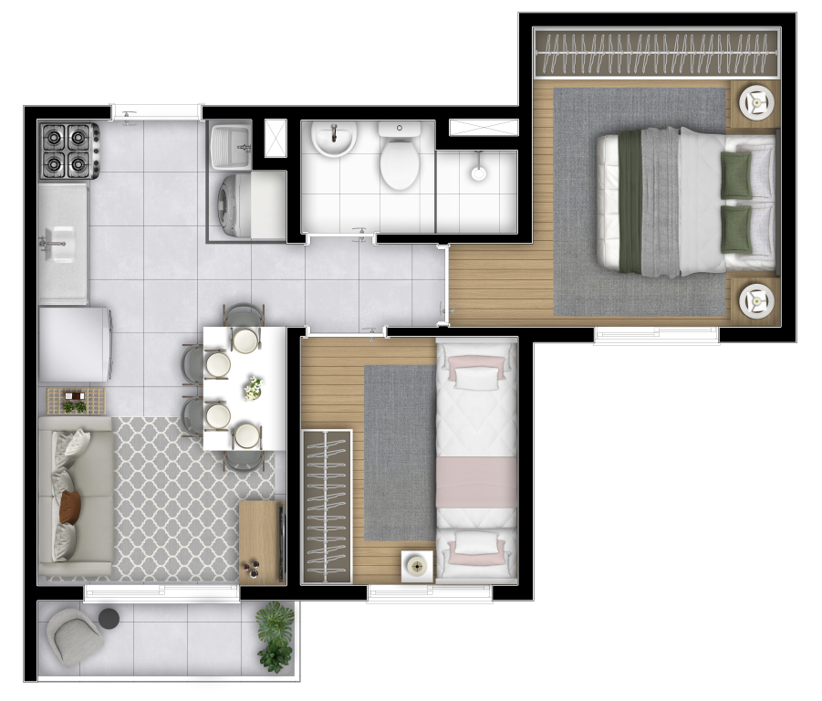 Apartamento à venda com 34m², 2 quartos sem vaga - 16