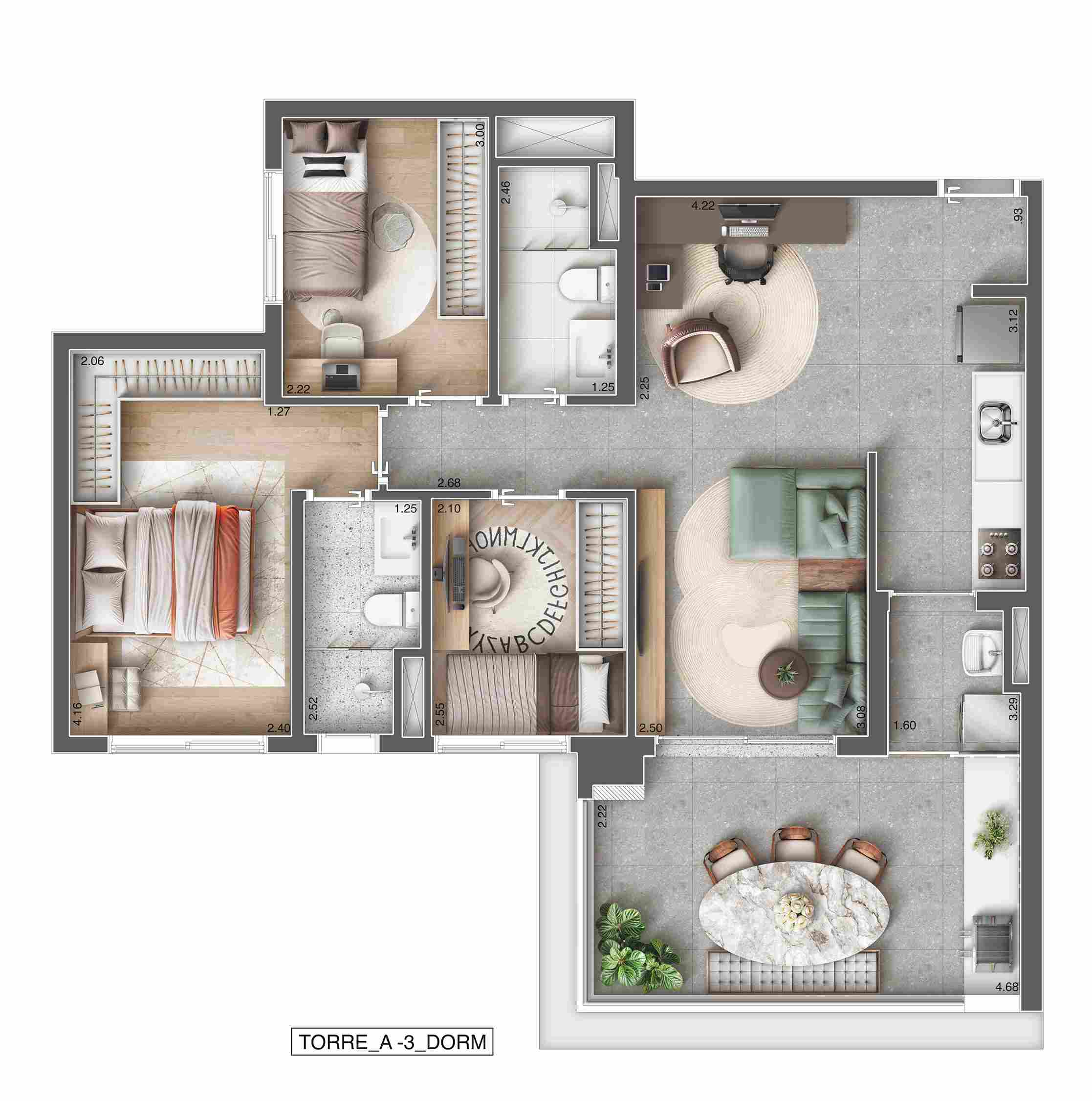 Apartamento à venda com 78m², 3 quartos com vaga - 19
