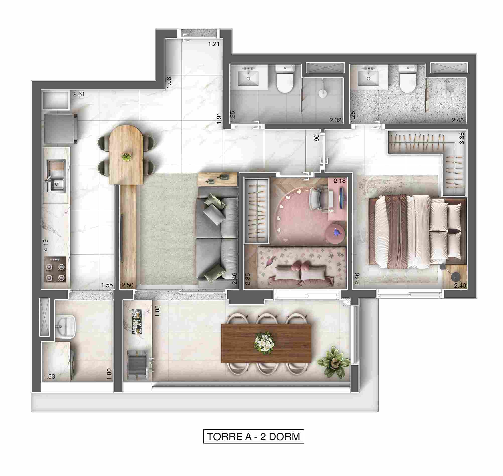 Apartamento à venda com 78m², 2 quartos com vaga - 19