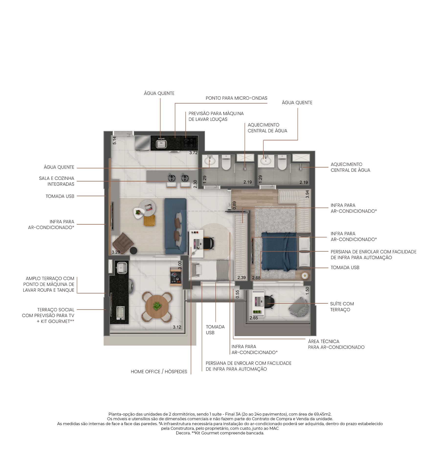 Apartamento à venda com 69m², 2 quartos com vaga - 18