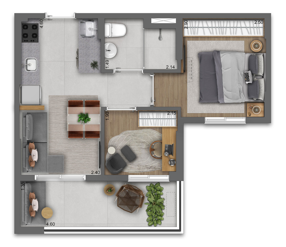 Apartamento à venda com 42m², 2 quartos sem vaga - 28