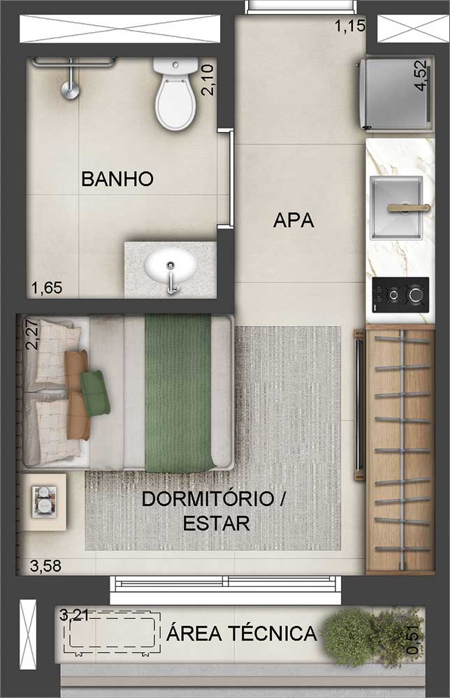 Apartamento à venda com 22m², 0 quartos sem vaga - 13