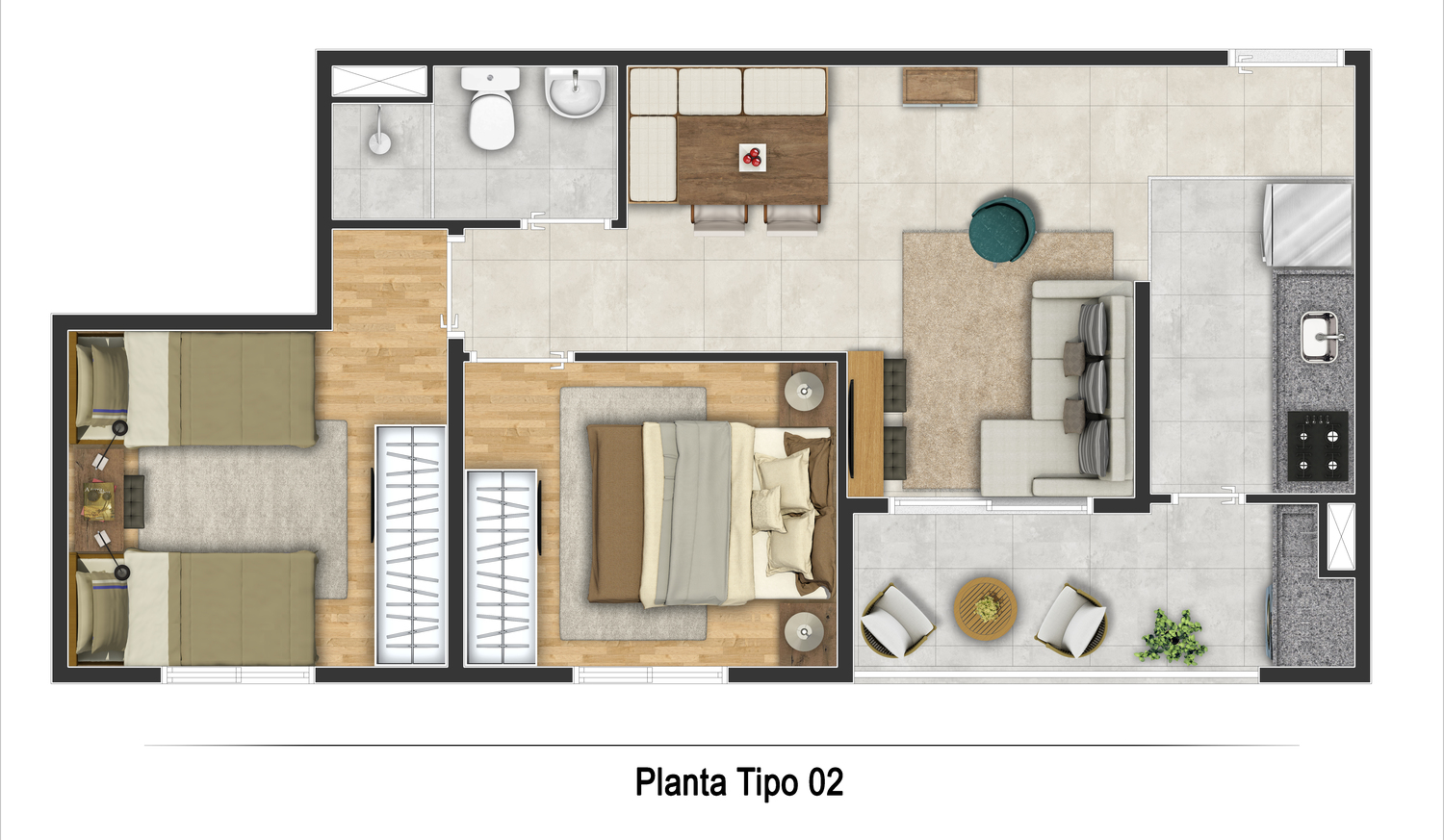 Apartamento à venda com 48m², 2 quartos com vaga - 24