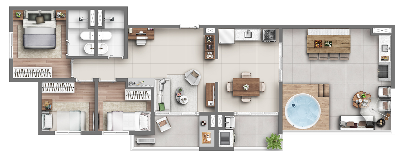 Apartamento à venda com 91m², 3 quartos com vaga - 26