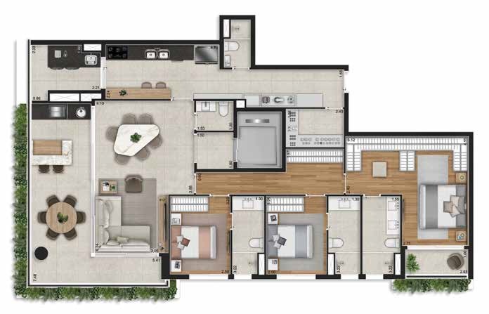 Apartamento à venda com 167m², 3 quartos com vaga - 23