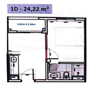 Apartamento à venda com 25m², 1 quarto sem vaga - 12