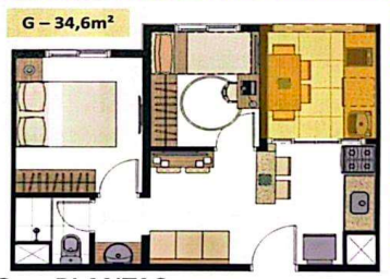 Apartamento à venda com 34m², 2 quartos sem vaga - 12